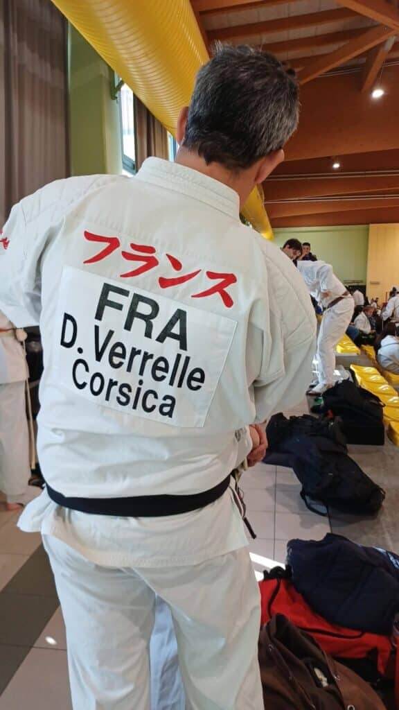 Damien Verrelle représentant Corsica Nippon Kempo au championnat du Japon.